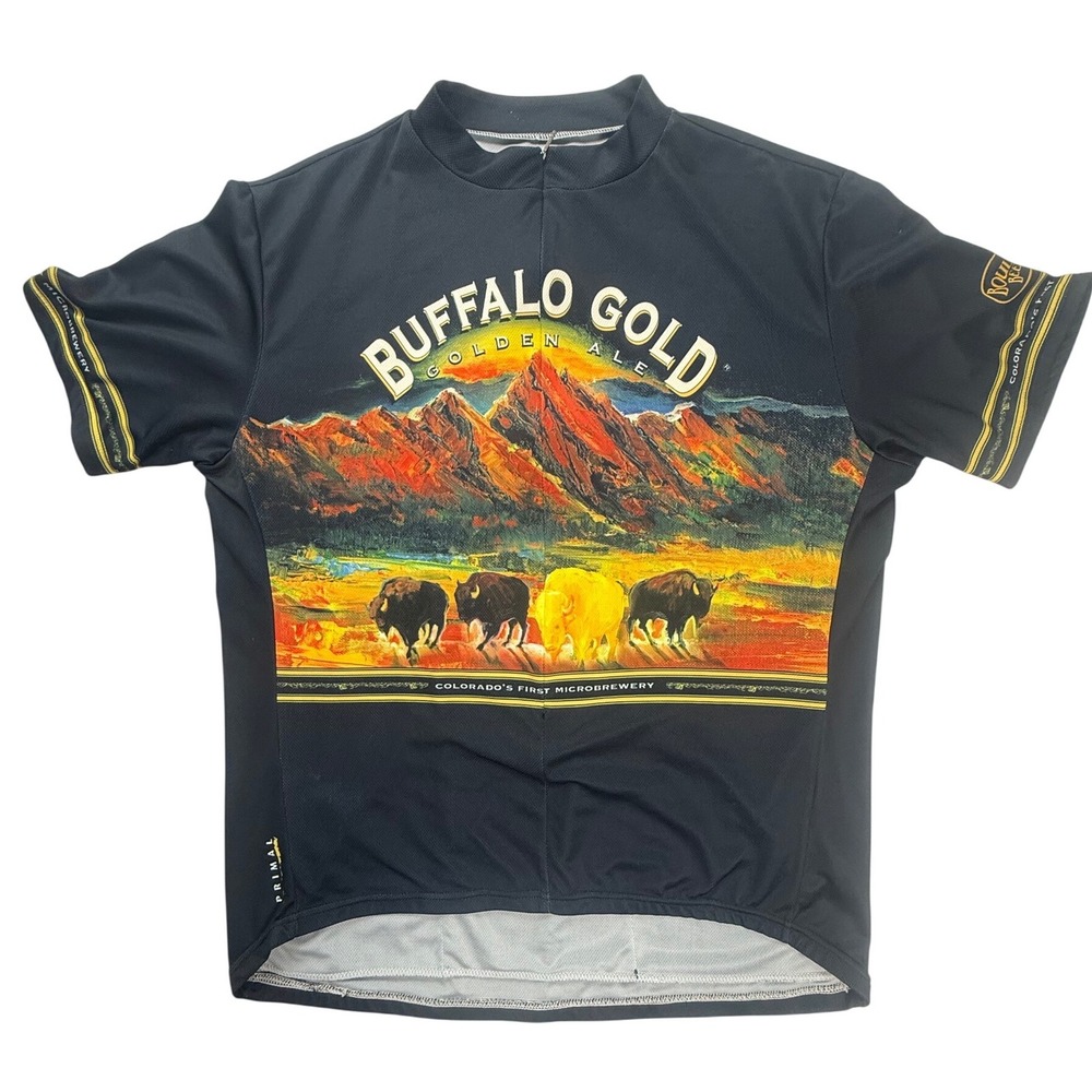 Primal Wear Buffalo Gold Golden Ale Cycling Jersey Mens XXXL Boulder Beer Black